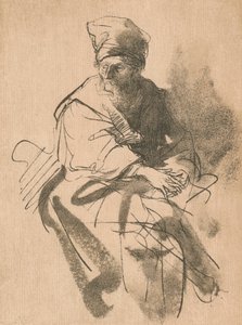研究、17世紀、1906 作： Rembrandt van Rijn