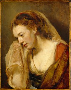 泣く女、1647年頃 作： Rembrandt van Rijn