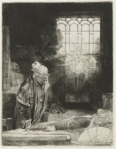 彼の研究の学者 作： Rembrandt van Rijn