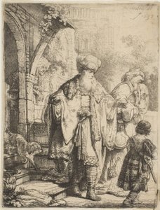 ハガルとイシュマエルを追放するアブラハム、1637年。 作： Rembrandt van Rijn