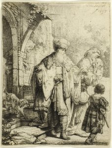 ハガルとイシュマエルを追い出すアブラハム 作： Rembrandt van Rijn