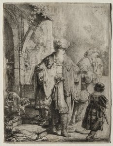 ハガルとイシュマエルを追い出すアブラハム 作： Rembrandt van Rijn