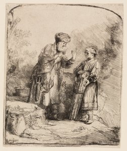 アブラハムとイサク 作： Rembrandt van Rijn
