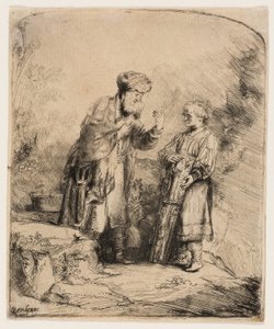 アブラハムとイサク 作： Rembrandt van Rijn