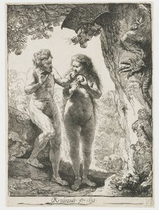 アダムとイブ 作： Rembrandt van Rijn