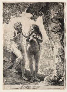 アダムとイブ、1638年。 作： Rembrandt van Rijn