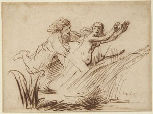 アポロとダフネ 作： Rembrandt van Rijn