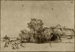 アムステルダイクの農家 作： Rembrandt van Rijn