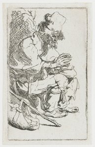 手を温める物乞い 作： Rembrandt van Rijn