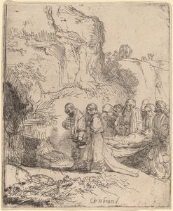 墓に運ばれるキリスト 作： Rembrandt van Rijn