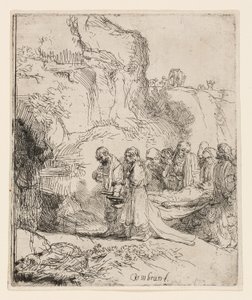 墓に運ばれるキリスト 作： Rembrandt van Rijn