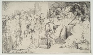 医師との紛争、スケッチ、1652年。 作： Rembrandt van Rijn