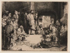 キリストの説教 作： Rembrandt van Rijn