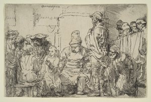 キリストは医師との論争に着席しました、1654年。 作： Rembrandt van Rijn