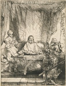 エマオのキリスト：大皿 作： Rembrandt van Rijn