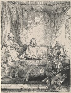エマオのキリスト：大皿 作： Rembrandt van Rijn