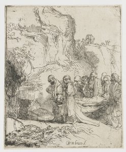 墓に運ばれたキリスト 作： Rembrandt van Rijn