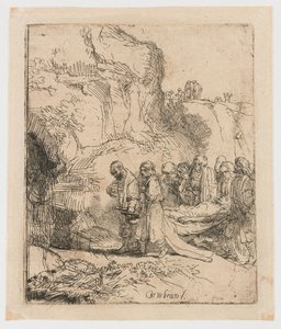 墓に運ばれたキリスト 作： Rembrandt van Rijn