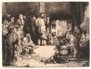 キリストの説教 ("La petite tombe") 作： Rembrandt van Rijn