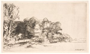 見晴らしの良い木立 作： Rembrandt van Rijn