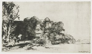 見晴らしの良い木立 作： Rembrandt van Rijn
