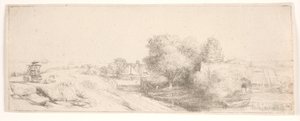 『牛乳配達人のいる風景』のコントレ・エプルーフ 作： Rembrandt van Rijn