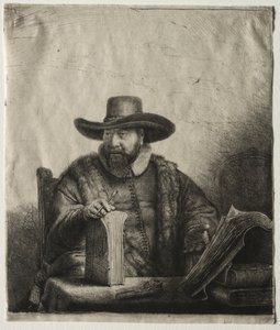 Cornelis Claesz Anslo、メノナイト説教者、1641年。 作： Rembrandt van Rijn