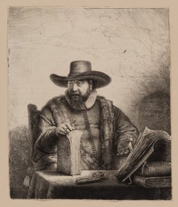 コーネリス・クラエス。 アンスロー、説教者 作： Rembrandt van Rijn