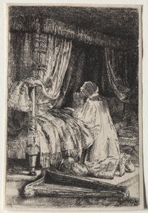 祈りのダビデ 作： Rembrandt van Rijn