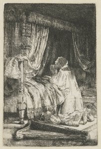 祈りのダビデ 作： Rembrandt van Rijn