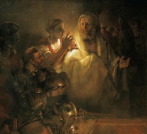 使徒ペテロはキリストを否定します 作： Rembrandt van Rijn