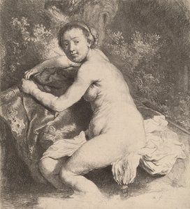 バスでのダイアナ、c。 1631年。 作： Rembrandt van Rijn