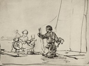 ワークショップの聖家族 作： Rembrandt van Rijn