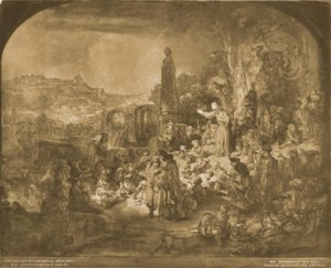 洗礼者ヨハネの説教 作： Rembrandt van Rijn