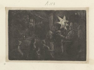 エピファニー：夜の曲 Requeil de quatre-vingt-cinq estampes originales (シリーズタイトル) 作： Rembrandt van Rijn