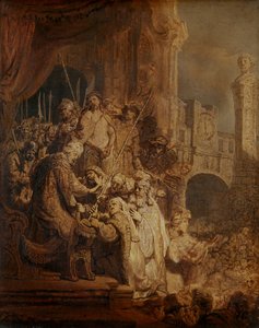 Ecce Homo、1634年（紙に油彩） 作： Rembrandt van Rijn