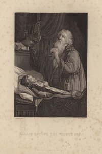 未亡人の息子を育てるエリヤ 作： Rembrandt van Rijn