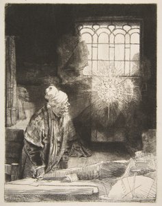 ファウスト、ca。 1652年。 作： Rembrandt van Rijn