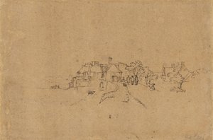 Anthonysdijk の数字 Houtewael に入る [裏面] 作： Rembrandt van Rijn