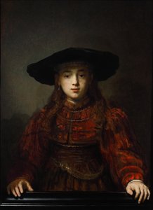 額縁の少女、1641 作： Rembrandt van Rijn