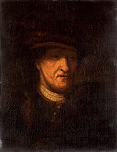 男の頭、1825年 作： Rembrandt van Rijn