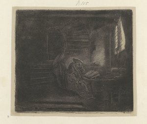 Hieronymus in een donker studeervertrek 原画集85点（連載タイトル） 作： Rembrandt van Rijn