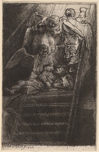 ヤコブのはしご 作： Rembrandt van Rijn