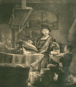 金鉱山労働者と呼ばれるJan Uijtenbogaert 作： Rembrandt van Rijn