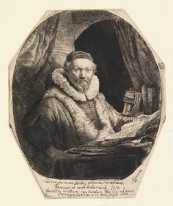Jan Uytenbogaert、説教者 作： Rembrandt van Rijn