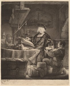 ヤン・ウイテンボガート「黄金の秤」 作： Rembrandt van Rijn