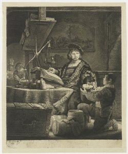 Jan Uytenbogaert、「金秤」 作： Rembrandt van Rijn