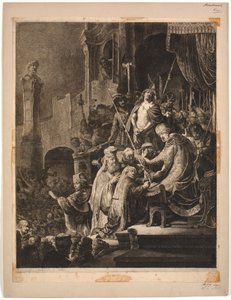 ピラトの前のイエス 作： Rembrandt van Rijn