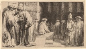 シナゴーグのユダヤ人 作： Rembrandt van Rijn