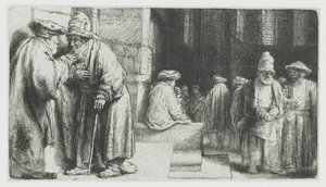 シナゴーグのユダヤ人 作： Rembrandt van Rijn